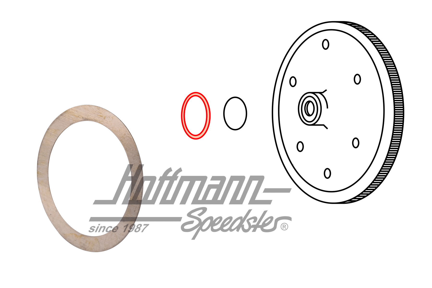 Rondelle, volant moteur, 0.32mm | 113 105 287 | 010-0137-02
