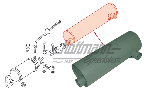 Silencieux d'échappement "Système d'injection-USA", .74-.79                                         