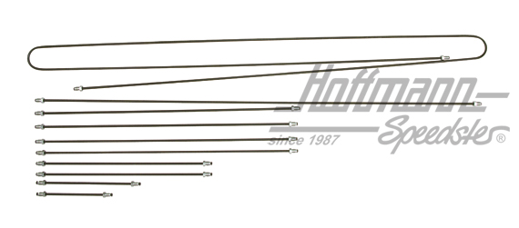 Kit de tuyauterie de frein, Bus T1, frein à deux circuits | 211 698 005 D | 089-2550-09