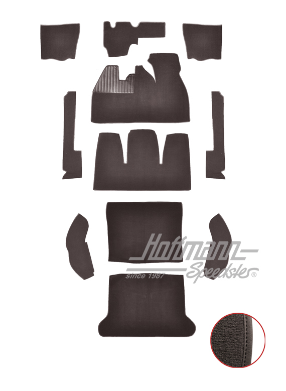 Kit moquettes, Cox Berline, 8.68-7.72, anthracite |  | 026-5522