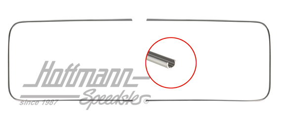 Cadre décoratif, aluminium, pare-brise, Cabriolet, 8.57-7.64 | 151 853 305 A | 020-5642