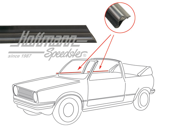 Lèche-vitre, extérieure, avant / arrière, droite | 155 837 474 C | 180-4050-02