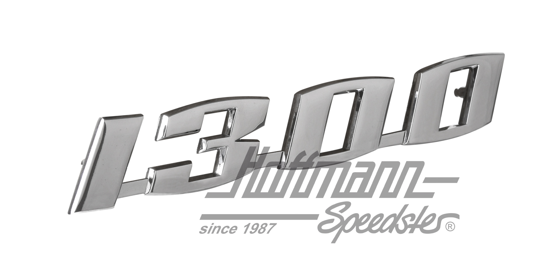 Sigle "1300", 15.5 x 2.5 cm, chromé                                                                 