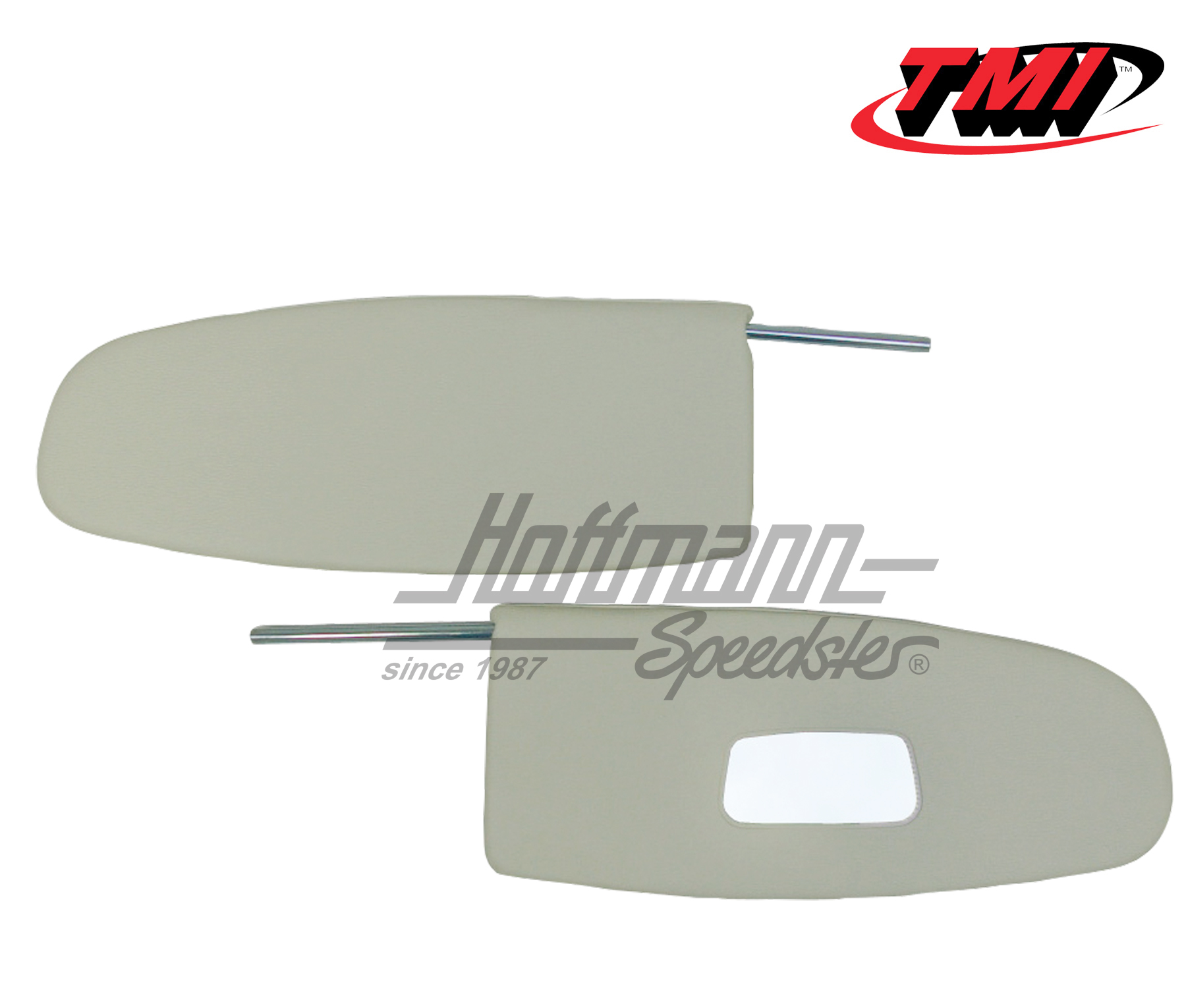 Pare-soleils, blancs, avec miroir, Cox Berline + Cabriolet, 8.57-7.64 | 21-1013-215 | 055-7303-10