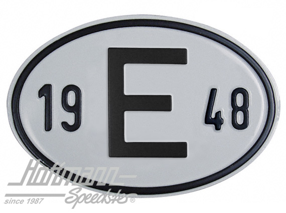 Plaque de nationalité "E", alu, avec année "1948" |  | 020-2403-48