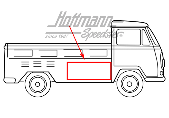 Joint de cabine de chargement, pick-up, 10.52-7.79 | 261 829 571 | 089-0400