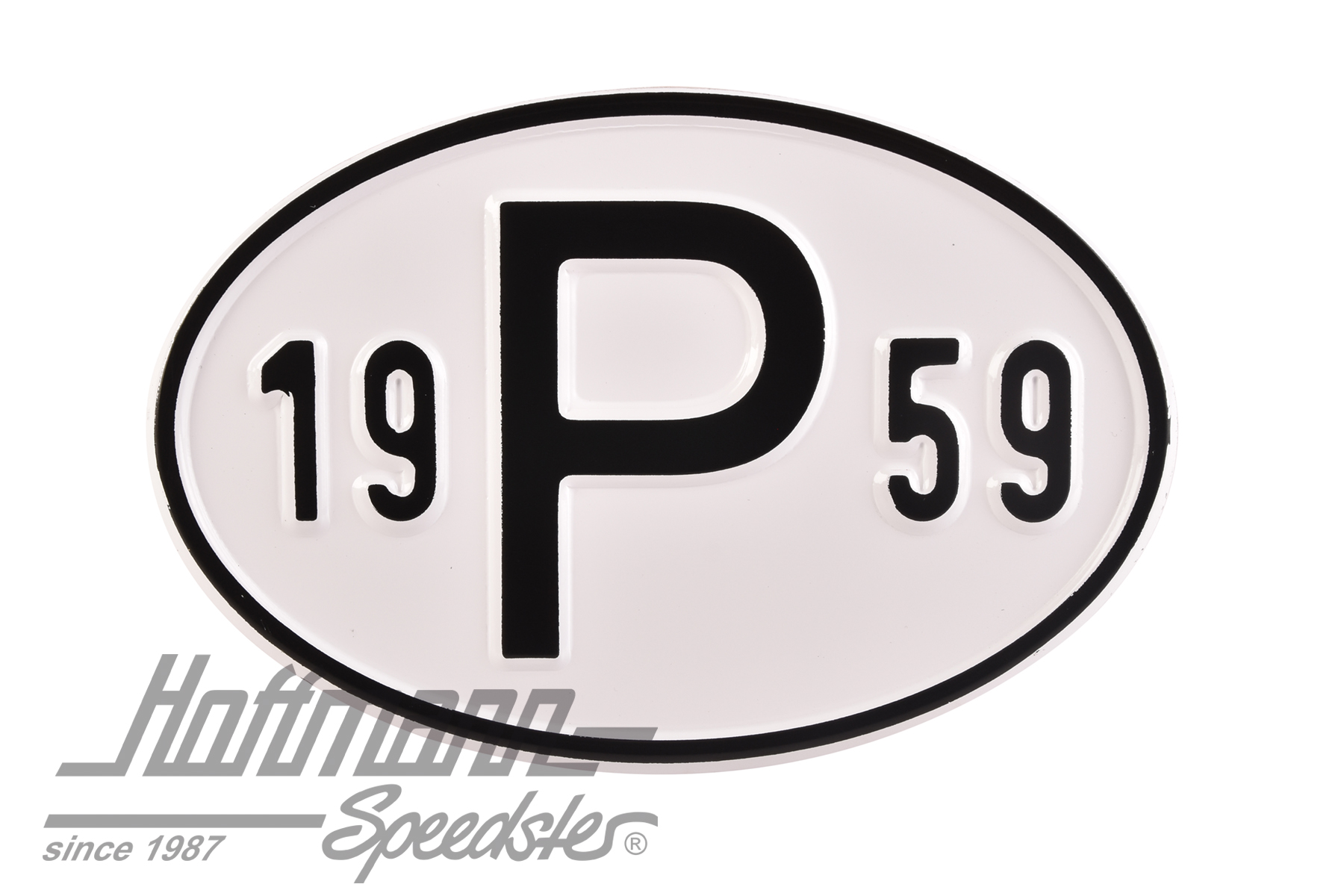 Plaque de nationalité "P", alu, avec année "1959" |  | 020-2405-59