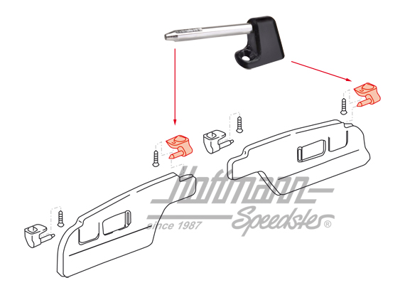 Support pare-soleil, 911, droite                                                                    