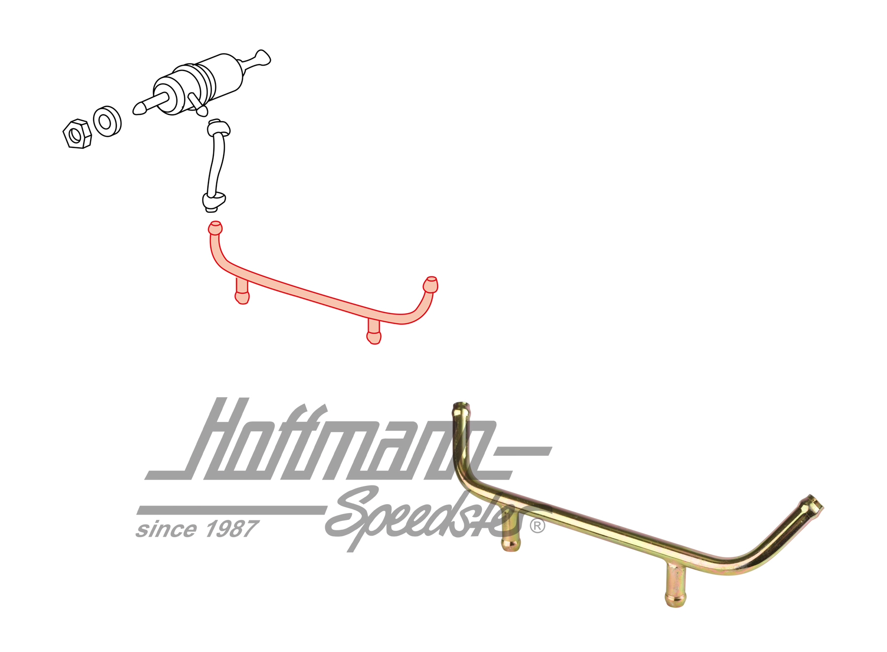 Distributeur, injecteur, 914/Type 4, droite | 022 133 321 B | 600-1220-02