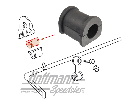 Support en caoutchouc, stabilisateur, arrière, 18mm                                                 