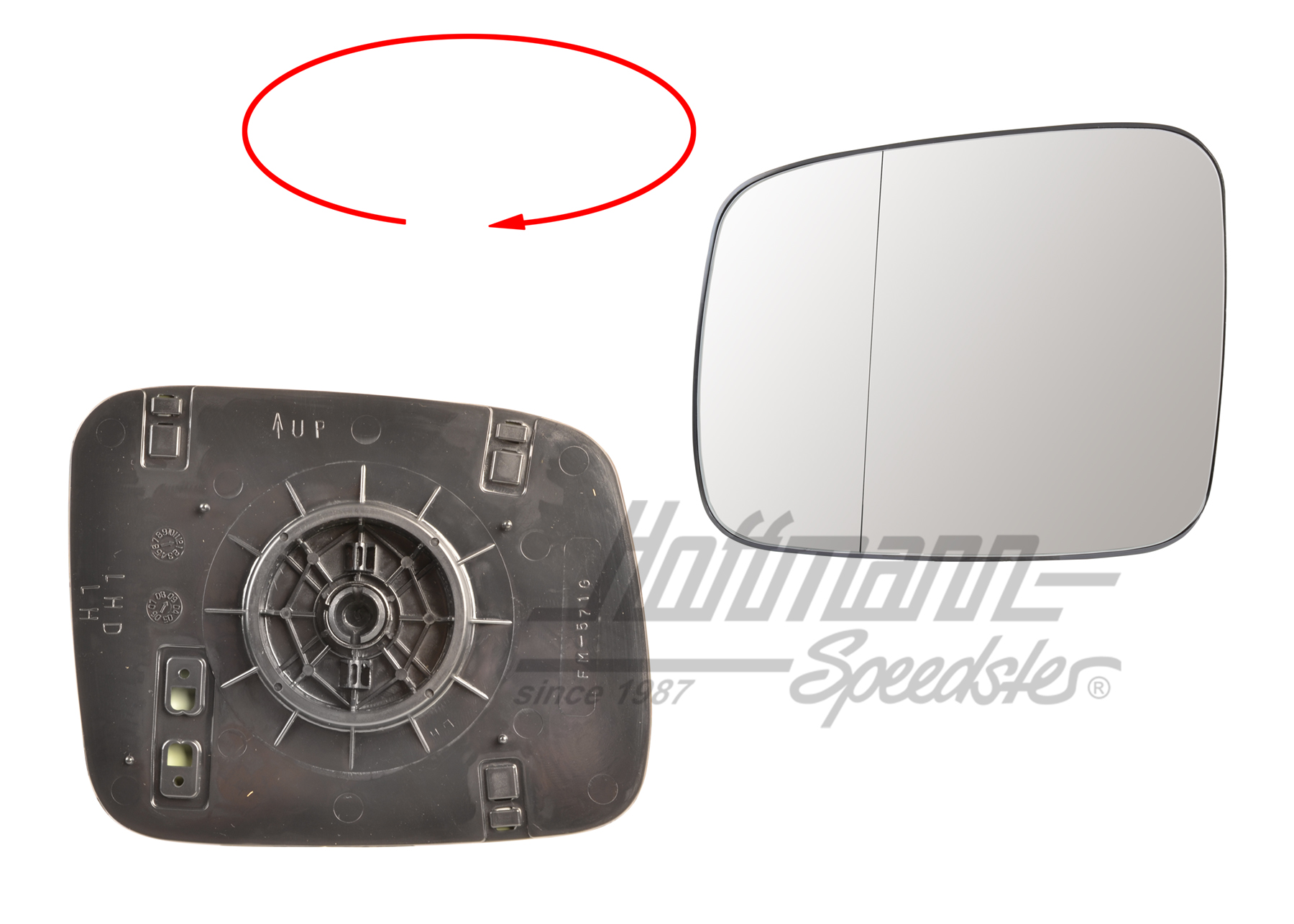 Verre de miroir, asphérique, gauche | 701 857 521 Q | 408-6710-11