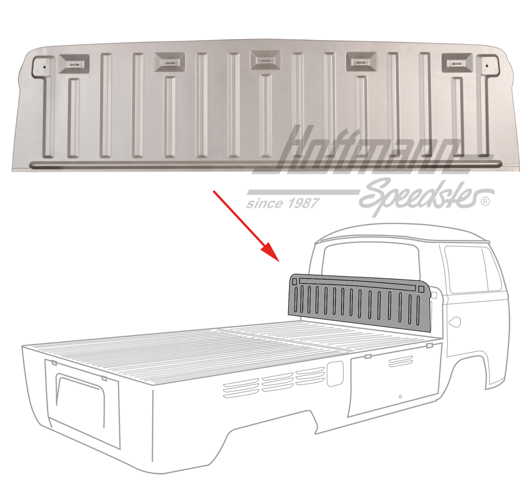 Cloison transversale, Pick-up/Cabine double, Top Qualité | 261 805 431 C/B/F | 095-0348-04