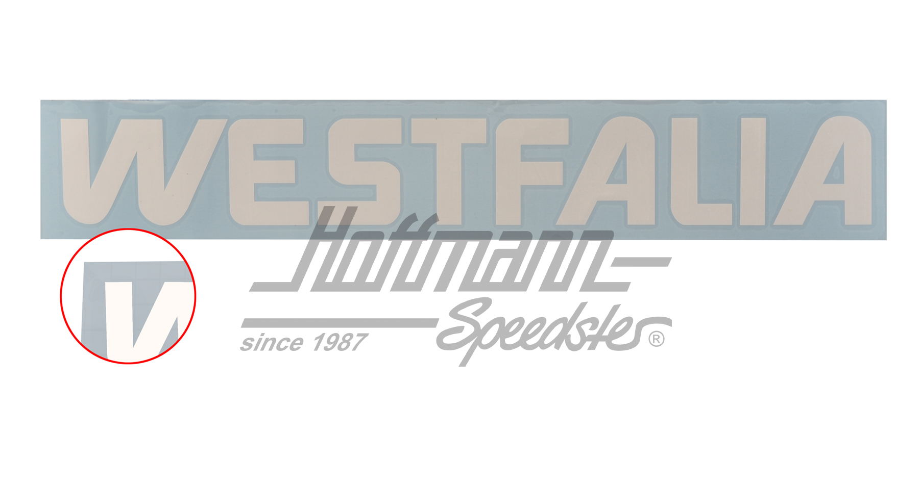 Autocollant, Westfalia, Bus T3, blanc | 255 070 732 W | 370-3854-63