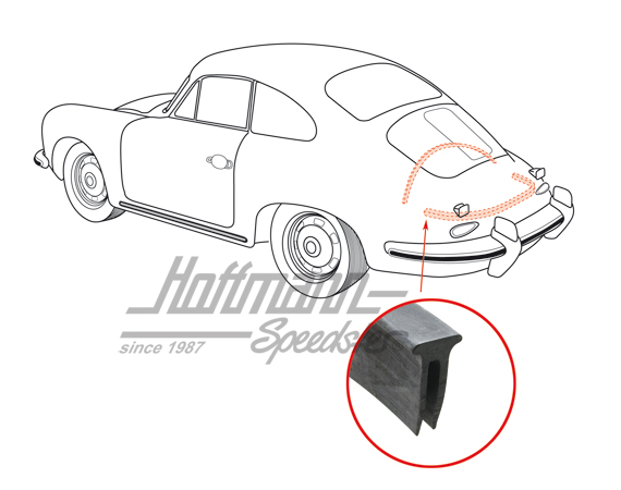 Joint de compartiment moteur, tablier d'auvent, 356 A/B/C                                           
