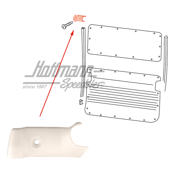 Cache, bourrelet, colonne-B, en haut, droite | 211 867 302 | 098-0168-02