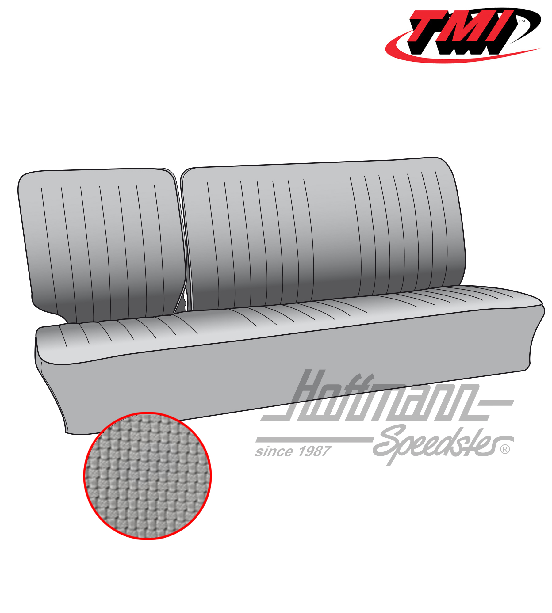 Housses de sièges, banquette centrale 1/3, 63-67, grises | 43-2125-06 | 098-0650-35