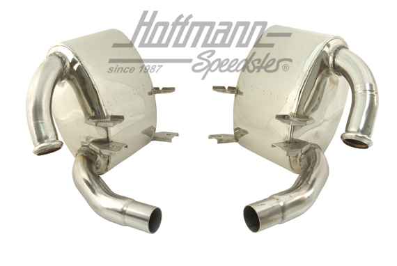 Jeu de silencieux sport, inox poli, 996                                                             