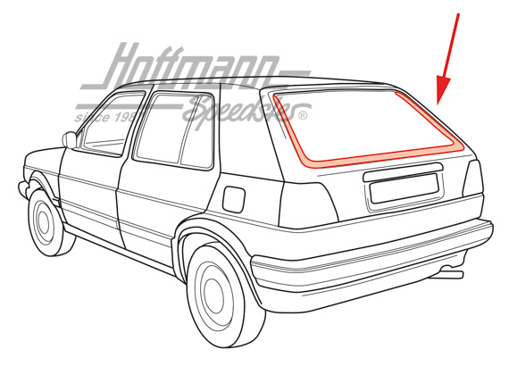 Moulure, hayon arrière, noir | 191 853 042  6BX | 208-6950-10