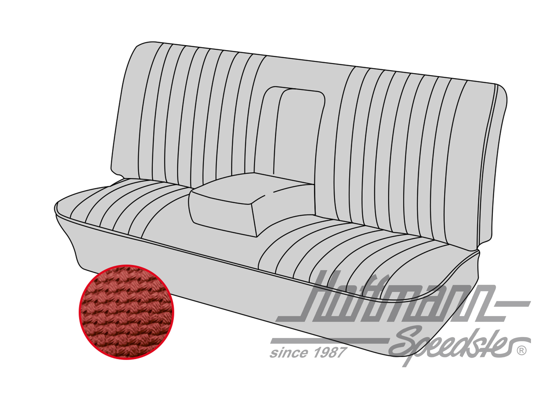 Housse de banquette, Type 3, 8.72-7.73, rouge | 43-3213-07 | 069-9626-07