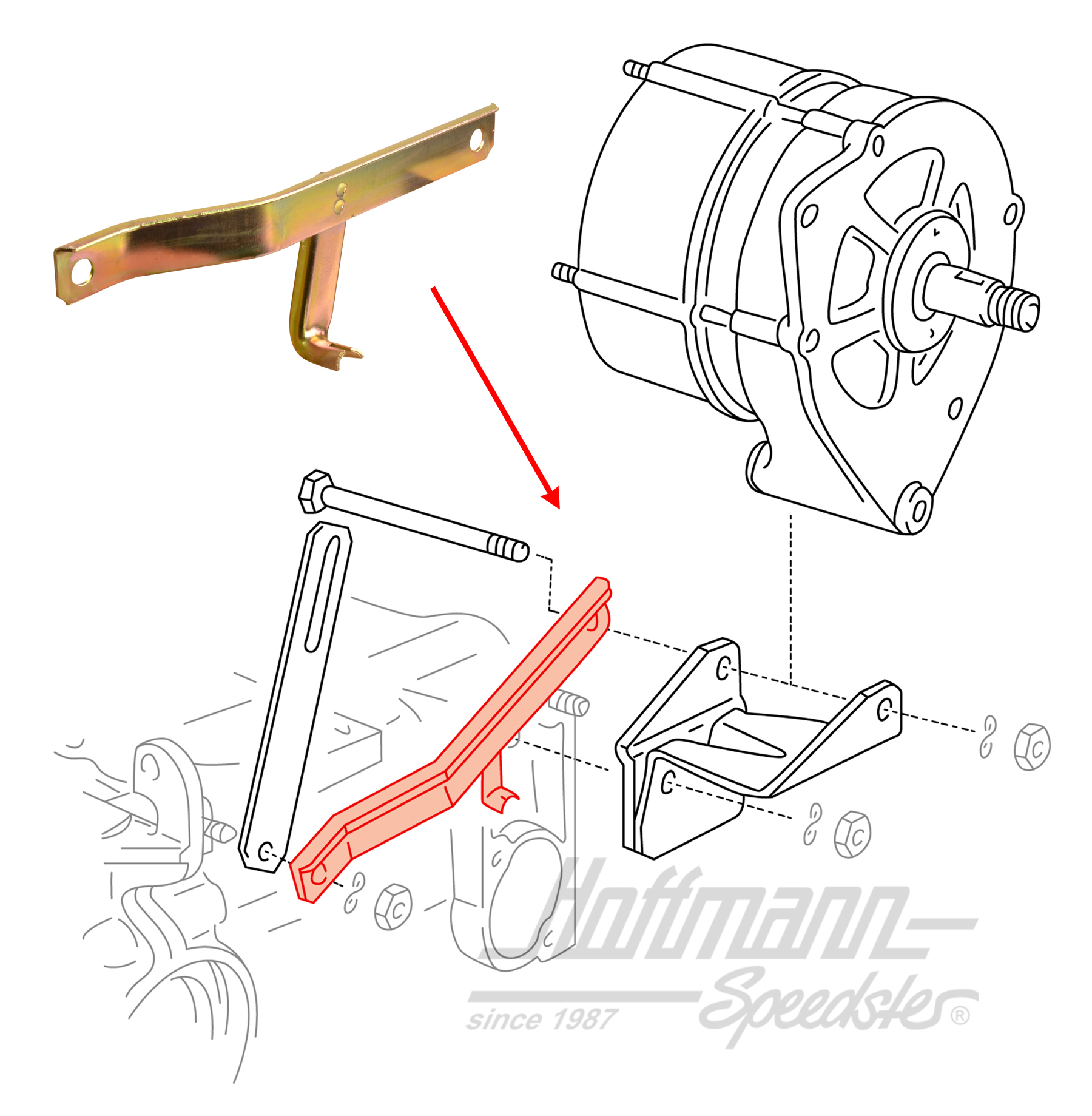 Cadre support, entonnoir, jauge d'huile
, WBX | 025 115 632 | 307-3008