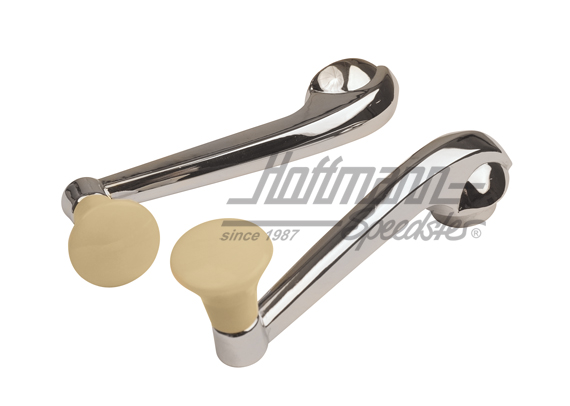 Manivelle de vitre, chromée/ivoire, -7.67 | 141 837 581 D IV | 020-2372-06