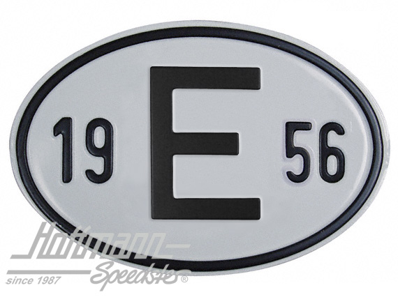 Plaque de nationalité "E", alu, avec année "1956" |  | 020-2403-56