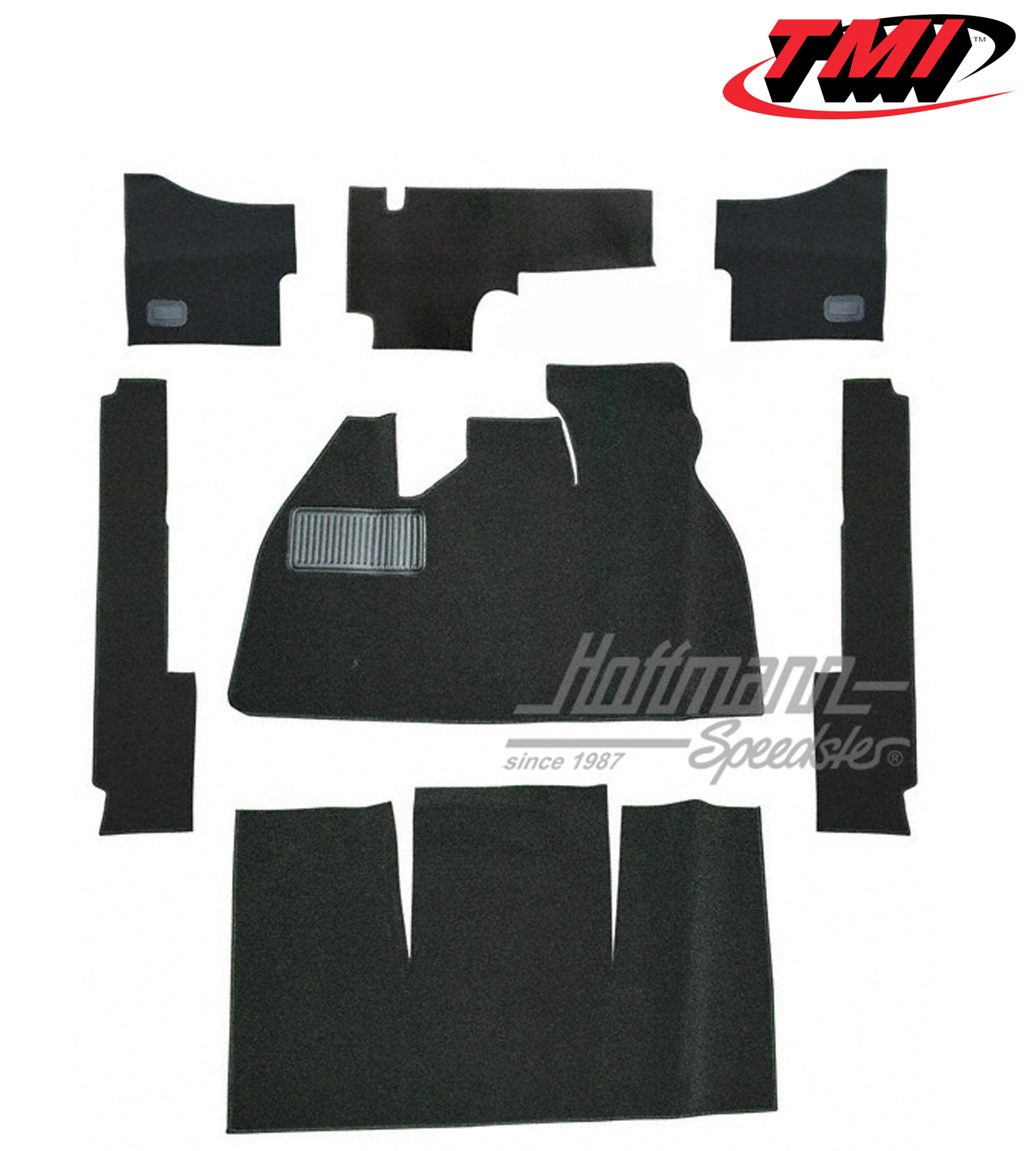 Kit moquettes, Cox Berline, velours, noir, 8.57-7.68 | 34-F1106-801 | 055-7603