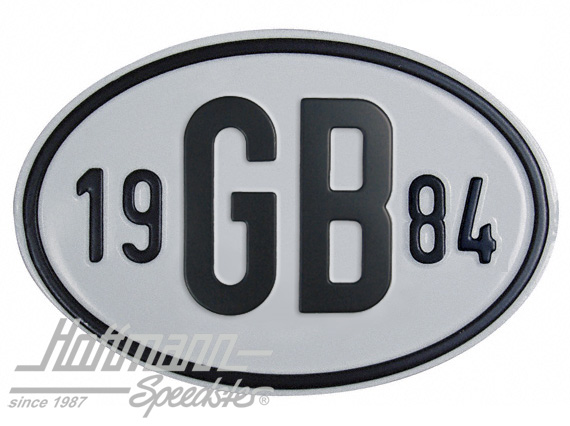 Plaque de nationalité "GB", alu, avec année "1984" |  | 020-2404-84