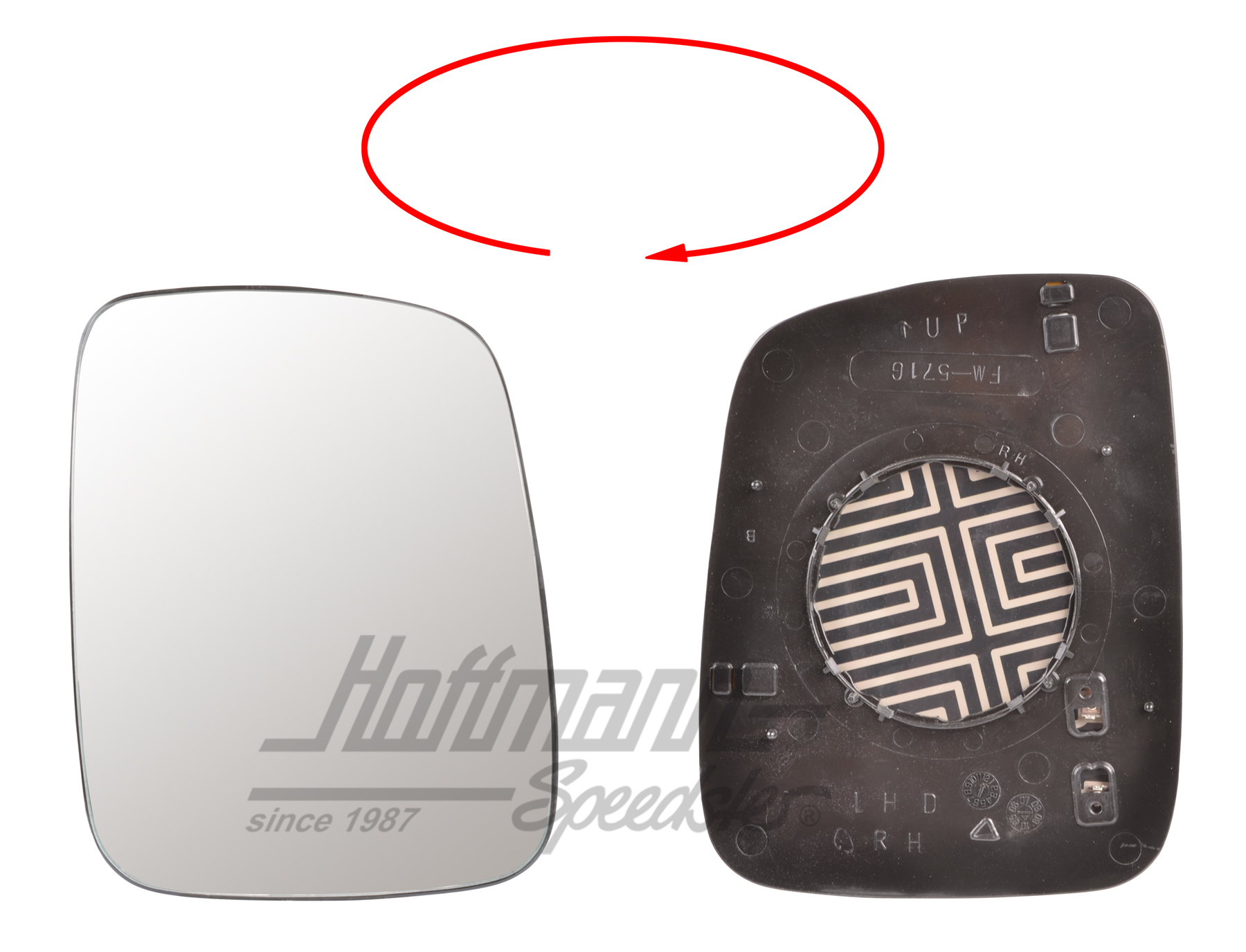 Verre de miroir, électrique, convexe, droite | 701 857 522 G | 408-6713-02