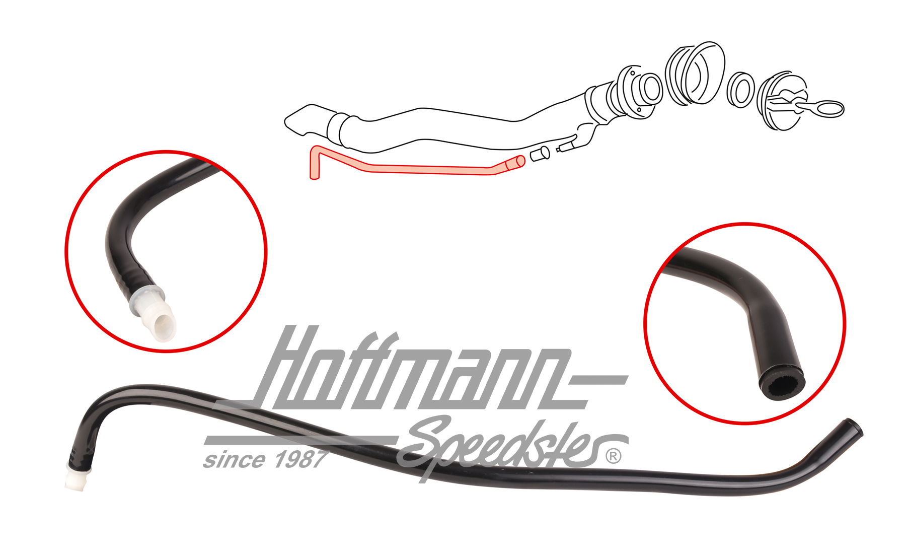 Conduite de ventilation, tubulure de remplissage | 251 201 166 | 320-7040-10